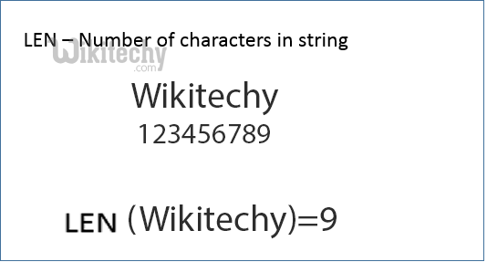  representation of length function in sql